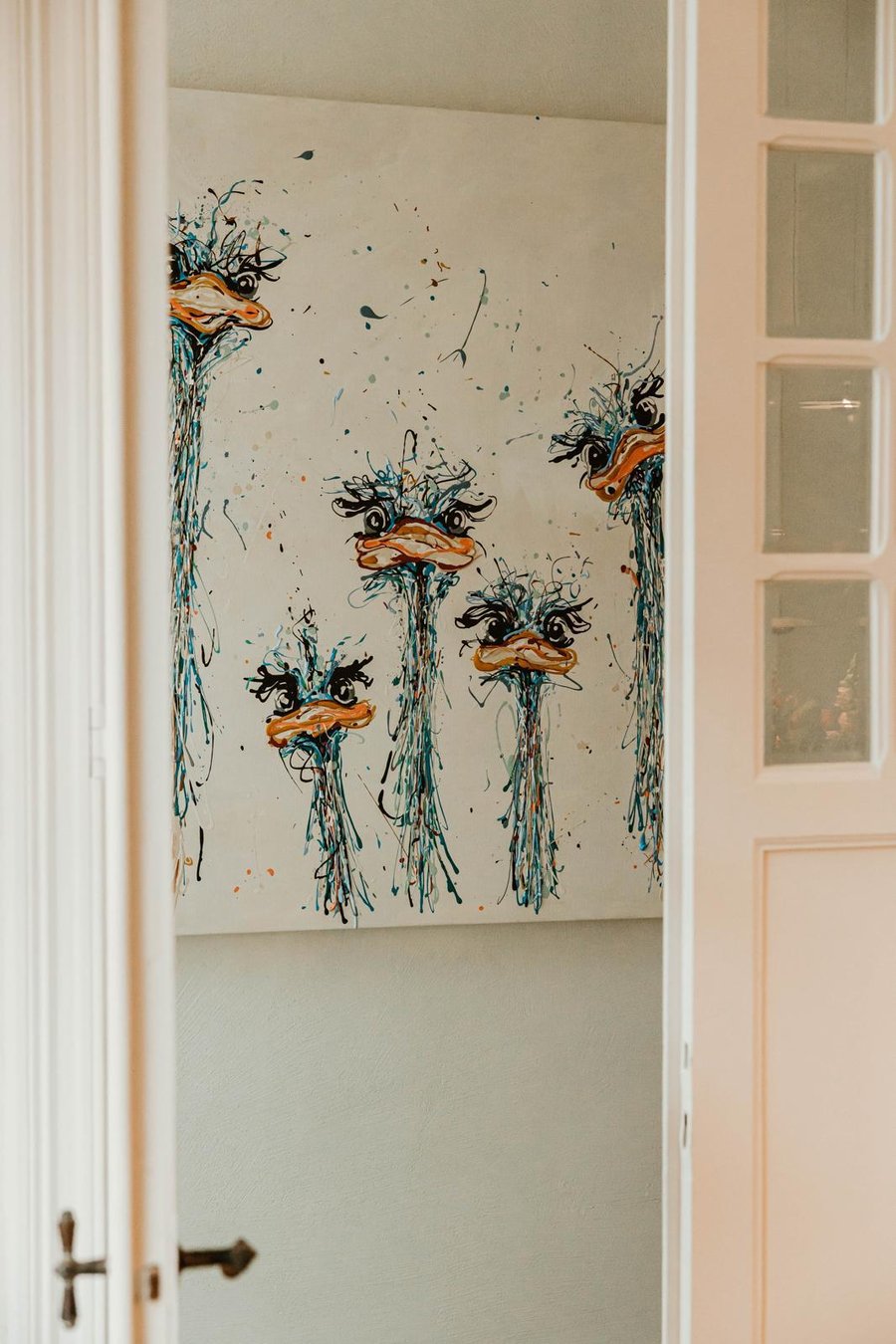 Schilderij van Nele Bynens in restaurant A'muze22 in Landen