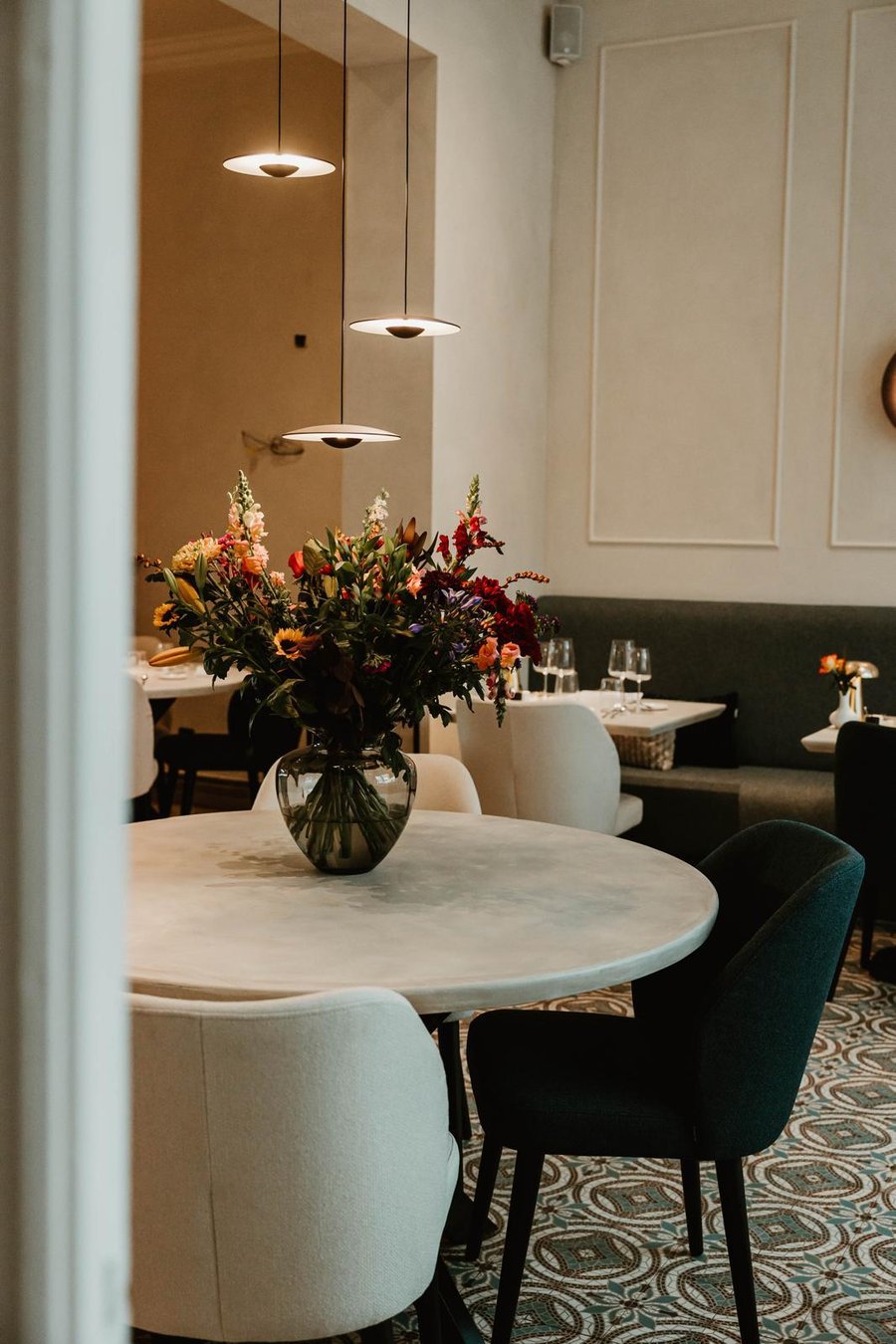 Tafel in het restaurant A'muze22